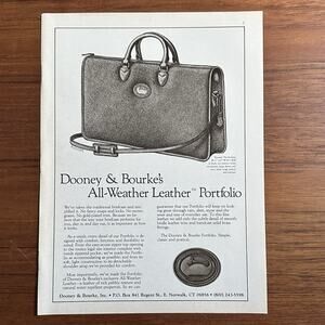 1985 Vintage Print Ad Dooney & Bourke Portfolio Bag